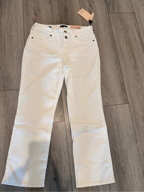 NYDJ White Flare Ankle Jeans